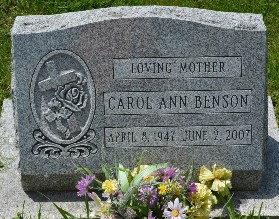 Carol Ann Benson gravestone Carol Ann Benson gravestone