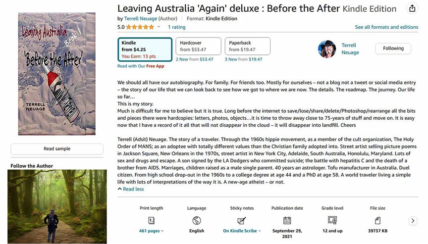 Leaving Australia 'Again' deluxe : Before the After 