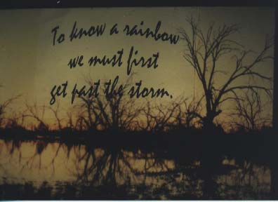 to know a rainbow we must first get past the storm